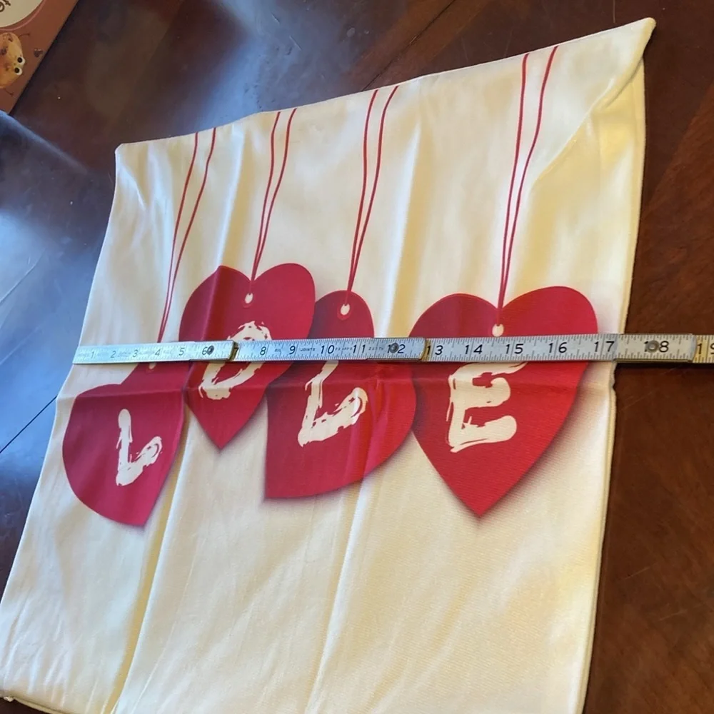 Heart & Letter Graphic Cushion Cover Without Filler new